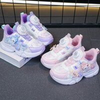 Hoạt Hình Kỳ Lân Giày Cho Bé Gái 3-12 Tuổi Nút Xoay Giày Thể Thao Mới Trẻ Em Thoáng Khí Thường Ngày Chạy Bộ Shose Phong Cách Công Chúa