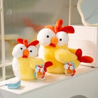 Hoạt Hình Mắt Lớn Gà Sang Trọng Đồ Chơi Móc Khóa Dễ Thương Mềm Nhồi Bông Túi Búp Bê Treo Mặt Dây Chuyền Gối Quà Tặng Sinh Nhật Cho Bạn Bè