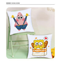 Hoạt Hình Mới Anime Trẻ Em Dễ Thương Cá Tính Đơn Giản Thêu Xe Gối Thêu Chữ Thập Không Đầy Đủ 42x42cm