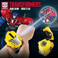 Hoạt Hình Người Sắt Trẻ Em Chiếu Đồ Chơi Transformers Đồng Hồ Bumblebee Optimus Prime Người Nhện Siêu Nhân20250323