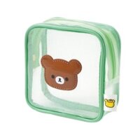 Hoạt Hình Nhật Bản Dễ Thương Rilakkuma Gạc Vuông Những Điều Nhỏ Trong Suốt Bảo Quản Đồ lặt vặt Túi Đựng Mỹ Phẩm Túi Vệ Sinh Ngoài Trời