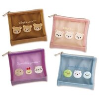 Hoạt Hình Nhật Bản Thêu Rilakkuma Gạc Khâu Mini Túi Đựng Mỹ Phẩm Son Môi Túi Đồng Xu P