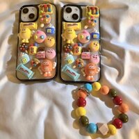 Hoạt Hình Ốp Điện Thoại tpu Cứng Có Dây Đeo Chuỗi Hạt Cho iphone 15 14 pro max 13 12 pro max 11 x xs xr xs max 7 8 plus 7 8 se