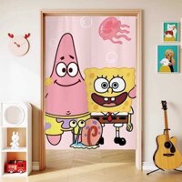 Hoạt Hình Phòng Ngủ Cửa Rèm SpongeBob SquarePants Phòng Trẻ Em Vách Ngăn Rèm Phòng Khách Nửa Màn