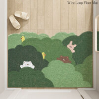 Hoạt Hình Rừng Lối Vào Cửa Chống Mài Mòn Dây Loại Bỏ Bụi Vòng Sàn Thảm Chống Trơn Trượt Ngoài Trời Có Thể Cắt Và Biến Đổi Thành Thảm