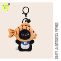 Hoạt Hình Sáng Tạo Koi Mũ Mèo Sang Trọng Túi Búp Bê Đồ Trang Trí Cặp Đôi Quà Tặng Nhỏ Móc Khóa