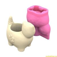 Hoạt Hình Tốt Nhất Silicon Hoa Khuôn Khuôn Bê Tông Khuôn Silicon Hình Mèo Vase Khuôn