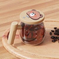 Hoạt Hình Tự Động Trộn Cốc Thủy Tinh Ins Gió Cốc Điện Cà Phê Hòa Tan Sữa Bột Mật Ong