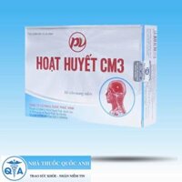 Hoạt Huyết CM3 rối loạn tuần hoàn não do xơ vữa động mạch (3 vỉ x 10 viên)