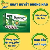 Hoạt Huyết Dưỡng Não BRAIN HAPPY, Giúp Cải Thiện Suy Giảm Trí Nhớ, Rối Loạn Tiền Đình, Đau Nhức Đầu, Hoa Mắt, Chóng Mặt.