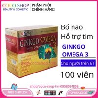 Hoạt huyết dưỡng não ginkgo omega 3 Coenzym Q10 mỗi hộp 100 viên -thực phẩm bổ não- hoat huyet duong nao- hoat huyet bo nao- hoat huyet duong nao traphaco- hoạt huyết dưỡng não ginkgo biloba - viên uống bổ não ginkgo biloba 200