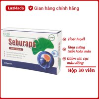 Hoạt Huyết Dưỡng Não Seburaps -Ginkgo Biloba Coenzyme Q10 giảm đau đầu hoa mắt chóng mặt mất ngủ rối loạn tiền đình