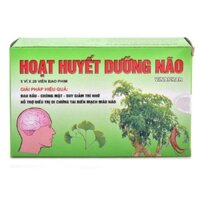 HOẠT HUYẾT DƯỠNG NÃO Vinaphar - Hộp 100 viên- Hoạt huyết dưỡng não dùng cho người làm việc tri óc căng thẳng.