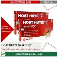 Hoạt Huyết Nam Dược [hộp 50 viên] Giúp lưu thông máu não, giảm chóng mặt, mất ngủ