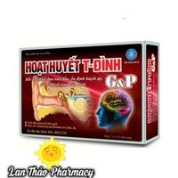 HOẠT HUYẾT TIỀN ĐÌNH GP GIÚP ỔN ĐỊNH HUYẾT ÁP DỨT ĐIỂM RỐI LOẠN TIỀN ĐÌNH HỘP 3 VỈ X 10 VIÊN