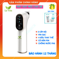 (HỎATỐC-1H) Máy hút mũi LA VITA cho bé và người lớn, 3 mức độ hút, 4 đầu thay thế, chống nước, pin sạc, đèn pin, cảm ứng