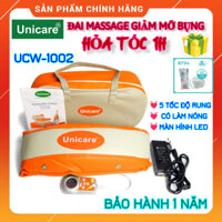 (HỏaTốc1h) Máy Massage giảm mỡ bụng Unicare UCW-1002 có tỏa nhiệt, đai mát xa tan mỡ, Công Nghệ Rung Cơ Học
