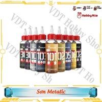 Hobby Mio: Sơn mô hình pha sẵn màu Kim loại 50ml ( tặng kèm nắp vặn triết sơn )