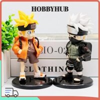 Hobbyhub Anime Búp Bê Đồ Trang Trí, Ba Lô Phiên Bản Q Naruto Và Kakashi Nhân Vật Hành Động, Với Đế PVC Mô Hình Nhân Vật Hoạt Hình Trang Trí