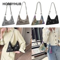 HOBBYHUB Túi đeo nách, Túi ly hợp buổi tối bằng kim cương giả lấp lánh sáng bóng, Túi xách nữ giả Bling Bling Bling Túi xách dạ hội Tiệc cưới