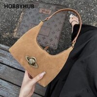 HOBBYHUB Túi Đeo Vai, Túi Nách Lang Thang Nhẹ, Vintage Denim Zip Túi Đeo Nữ Nhỏ Bé Gái