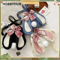 HOBBYHUB Túi vải, Túi đeo tai thỏ dây xích, Thắt nơ có thể điều chỉnh Dây đeo vai Túi đeo chéo