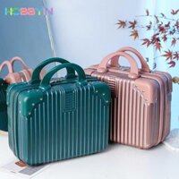 HOBBYIN Hộp đựng mỹ phẩm HOBBYIN, Vali du lịch Mini, Hành lý bán hàng hấp dẫn Trang điểm tay 14 inch dành cho nữ