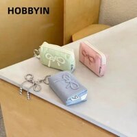 HOBBYIN Ví đựng tiền xu, Túi trang điểm Mini dung lượng cao, Túi đựng tai nghe di động thời trang dành cho học sinh