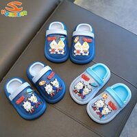 Hobibear Ultraman kids Crocs dành cho bé trai và bé gái Dép lớn chống trượt trong nhà và ngoài trời mùa hè dành cho trẻ em