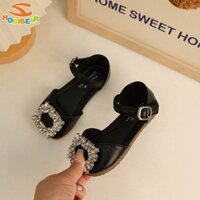 Hobibear Xăng đan Mary Jane Trẻ Em Da PU Vamp Kim Cương Giày Trang Trí Dép P