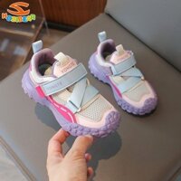 Hobibear Xuân Thu trẻ em dây giày thể thao Velcro Platform giày chạy bộ thời trang