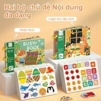 Học liệu bóc dán Montessori thông minh Busy Book nhiều chủ đề cho Bé giáo dục sớm (hàng loại 1)