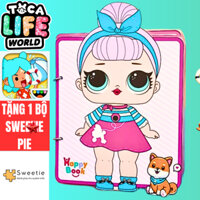 Học liệu bóc dán ngôi nhà búp bê thay đồ cho búp bê công chúa thời trang Happy Book Montessori h4h