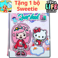 Học liệu bóc dán thông minh, búp bê bằng giấy ngôi nhà búp bê thủ công tocaboca hello kity đồ chơi trẻ em tự làm h19