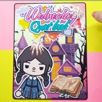 Học liệu búp bê đồ chơi ngôi nhà công chúa bóc dán toca wednesday quite book  montessori