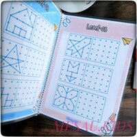 Học Liệu Montessori Thử Thách Vẽ Đối Xứng, Học Liệu Tô Xóa Thông Minh, Trò Chơi Trí Não Cho Bé MESAUKIDS