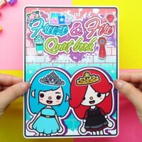 Học liệu ngôi nhà búp bê của toca ice vs frie đồ chơi thủ công học liệu bóc dán montessori