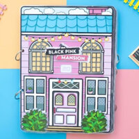 Học liệu Tocaboca ngôi nhà Blackpink Đồ chơi Búp bê giấy cho bé gái, ngôi nhà búp bê giấy toca boca cắt sẵn H06