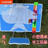 Học sinh tiểu học làm thủ công Vật liệu làm diều giấy chim én có thể bay nhỏ bàn học diều trắng vẽ tre truyền thống