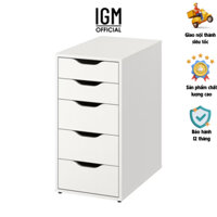 Hộc tủ ALEX IKEA 5 ngăn Có bánh xe Kết hợp với Bàn IKEA Bằng gỗ MDF Phủ Melamine Cao cấp