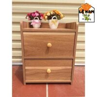 Hộc Tủ Đầu Giường, Kệ Tủ Đầu Giường Gỗ Ép MDF 2 Ngăn Kéo, Nhỏ Gọn Siêu Tiện Dụng Cho Căn Phòng Của Bạn -Lỗi 1 đổi 1