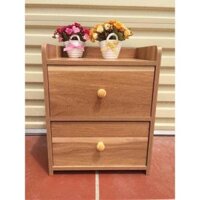 Hộc Tủ Đầu Giường, Kệ Tủ Đầu Giường Gỗ Ép MDF 2 Ngăn Kéo, Nhỏ Gọn Siêu Tiện Dụng Cho Căn Phòng Của Bạn -VS