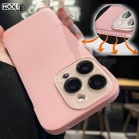 Hoce Không Khung Ống Kính Pha Lê Phim Lưới Tản Nhiệt Ốp Điện Thoại Cho IPhone 15 14 13 12 Pro Max Vải Họa Tiết Chống Sốc
