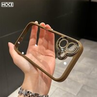 Hoce Khung Nhiều Màu Sắc Trong Suốt Ốp lưng Iphone 16 15 14 13 12 Pro Max 16plus 15plus 11 Cứng Ống Kính PC Phim Ốp Lưng Ốp Lưng
