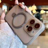 Hoce Nhẫn Kim Loại Đứng Mờ Từ Tính Ốp Lưng Điện Thoại iPhone 16 Pro Max 15 14 Plus 13 12 11 Pro Max Bảo Vệ Ống Kính Vỏ Chống Rơi