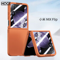 Hoce với màng thủy tinh nhỏ Vỏ điện thoại cảm giác da cho XIAOMI-mix-flip Siêu mỏng Nhựa cứng chống sốc Vỏ bảo vệ toàn diện