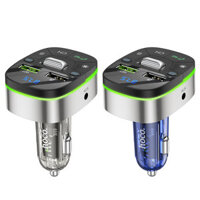 HOCO E71 bluetooth V5.0 FM Transmitter 18W QC3.0 USB Car Charger RGB Backlit Light LED Digital Display Wireless Radio Ad