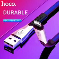 Hoco U48 Nylon USB Cáp Cho iPhone 11 XR X XS Max 6 7 8 2.4A Cáp Dữ Liệu Sạc Nhanh Cho Cáp Chuyển USB Sang Lightning [bonus]