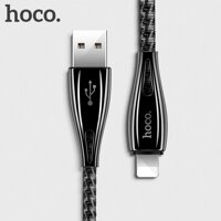 HOCO U56 Thép Không Gỉ Bên Ngoài Bao Da USB sang Lightning Lò Xo Kim Loại USB Sạc Nhanh đồng bộ Dữ Liệu cho Iphone X XS 8 7 6 Plus [bonus]