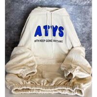 Hoddie nhiều màu ATYS full màu unisex from thụng nỉ ngoại xinhkèm ảnh thật - be - free size dưới 65kg